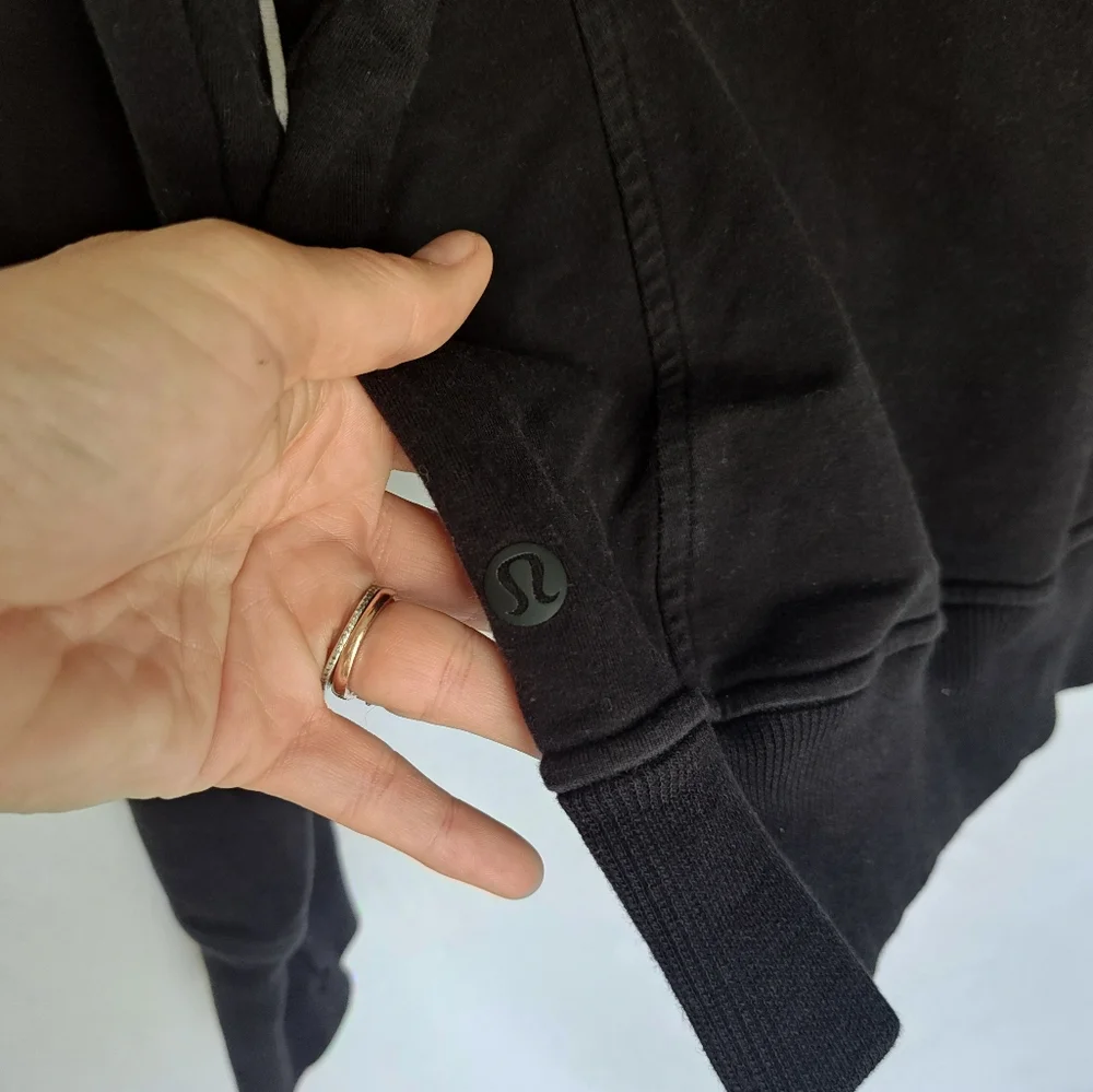 Lululemon‎ Scuba Pullover Hoodie Hooded Sweatshirt Black Est. 8 Medium Large